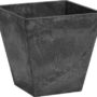 Ella Square Planter 12″ – Artstone Black